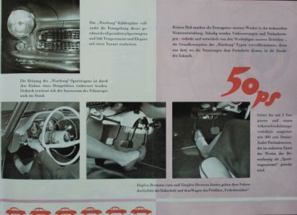 Wartburg Sportwagen Coupe Modelprogram 1959 Carbrochure (6109)